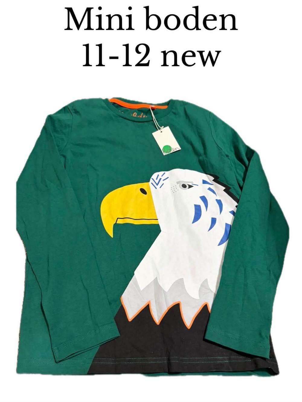 Mini boden 11-12 new eagle shirt